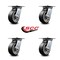 Service Caster 5 Inch Heavy Duty Rubber on Aluminum Caster Set with Roller Bearings, 4PK SCC-35S520-RAR-4 - alternate 3